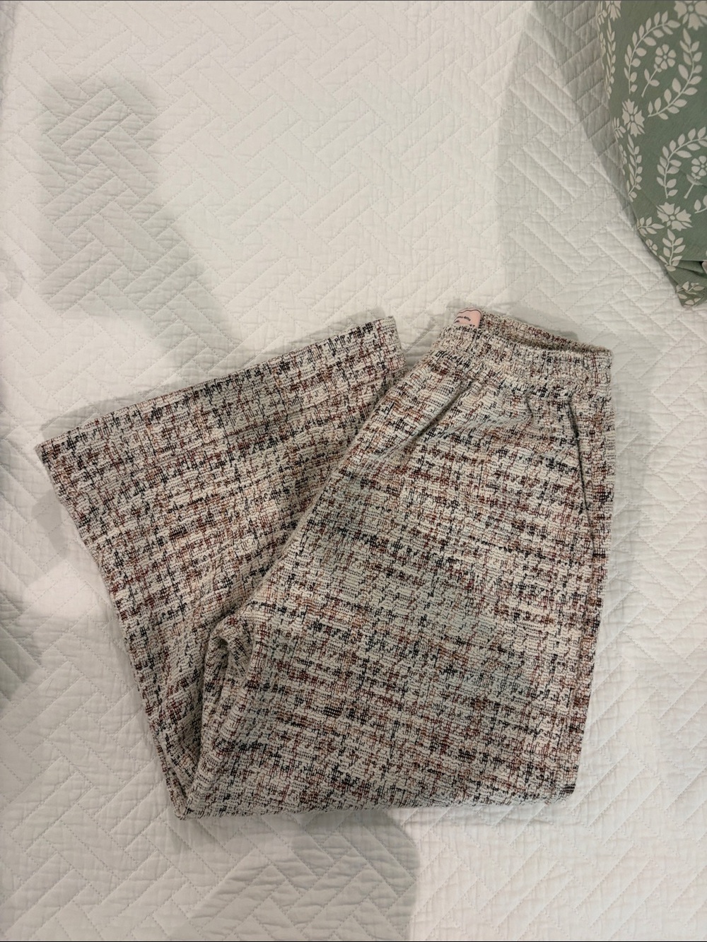 Buru X Val Brown Tweed Wide Leg Trousers - XS/S